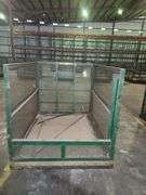 Heavy-Duty Industrial Steel Mesh Parts Cage – 52”W x 64”D x 54.5”H – Open Front – Stackable