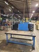 Heavy-Duty Workstation Table w/ Vise Steel Top 72" x 36" x 33" tall to Work Top