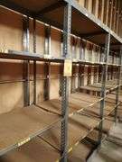 Metal Frame Shelving Strip – 9 Bay Run – 48"W x 24"D x 96"H – Buyer Responsible for Removal