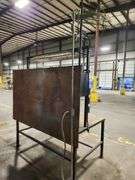 Heavy-Duty Steel Work Table  Overhead Light & Fan – 74" x 45" x 108" Tall