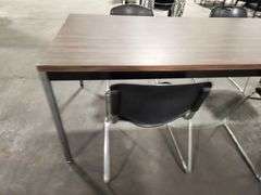 Breakroom Table with 4 Chairs – 89" x 36" x 24.5" Tall