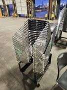 Bid x 19 – Black Stackable Office / Conference Chairs with Rolling Rack