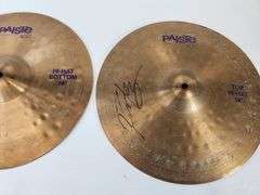 Signed 14” Paiste 400 Hi-Hat Cymbal Pair – Personally Used by Richie Kotzen
