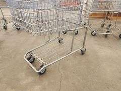 Bid x 10 Chrome Metal Shopping Carts From Libbey Shreveport Outlet Shopping Store