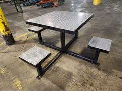 Aluminum Diamond Plate Picnic Table