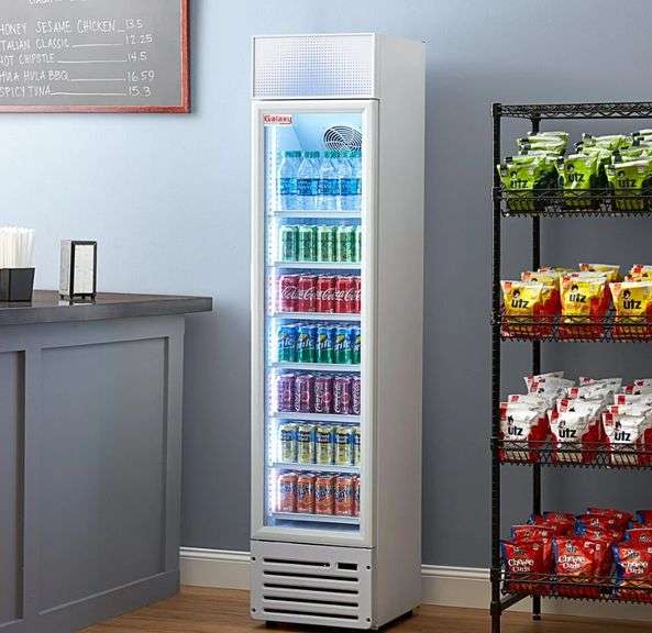 NEW Galaxy GDN-5 Slimline Refrigerated Merchandiser β 5 Cu. Ft. β 115V β RED, WHITE & BLUE LED INTERIOR