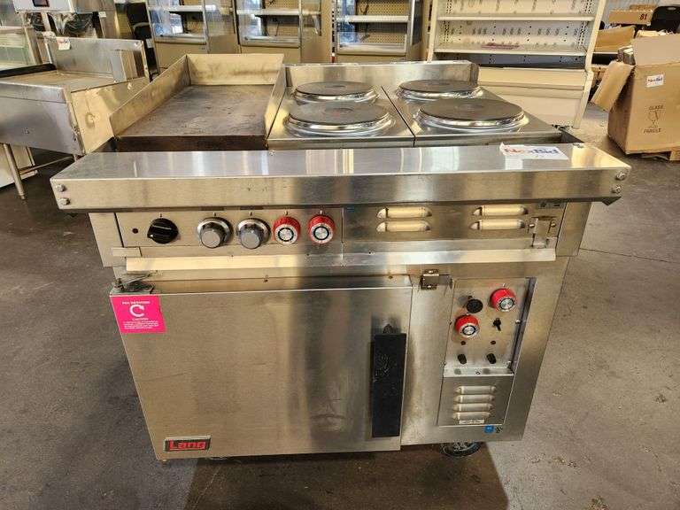 Lang R36C-ATF 36β Electric Heavy Duty Range β 4 French Plates + 12β Griddle β 480V, 3-Phase β Stainless Steel