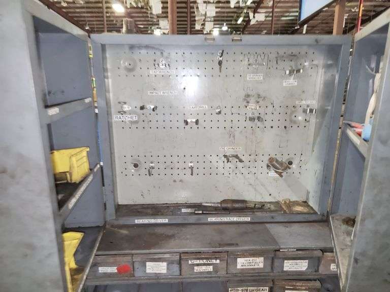 Heavy-Duty Workstation – Tool Board, Storage Cabinet, and Bin Organizer ...