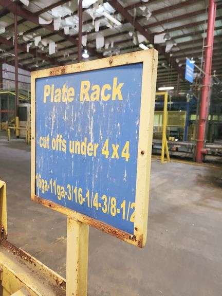 Heavy-Duty Steel Plate Storage Rack w/ Contents – 50” W x 52” D