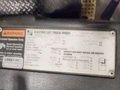 HYSTER 4,500 lb Electric Forklift – Model E45XM-27  – 36 Volt – NOT CHARGED