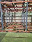 High-Capacity Push-Back Pallet Racking System – 12 Bays 106' – Dual-Level Floor/Pit Mount – Sliding Tray Design