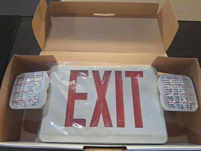 Bid is X 2 NEW In Box LED EXIT Display Signs