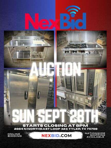 Short Notice QUICK FIRE Restaurant Equipment Auction 