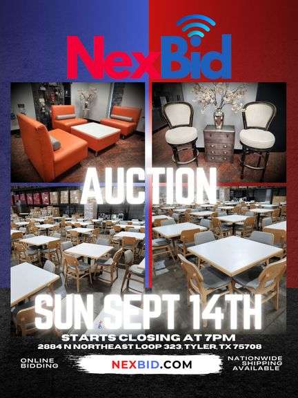 $300K+ Seating & Accent Furniture β’ BIG ASS Fans β’ $400K Pitney Bowes Inserter β’ NEW Grease Traps & More