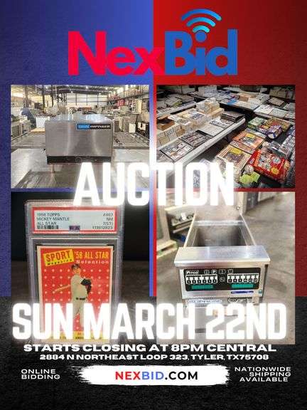 SHORT NOTICE POP-UP AUCTION – 150K Card MEGA LOT, AUTOGRAPHED COLLECTIBLES + RESTAURANT EQUIPMENT! 