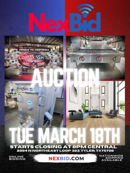 QUICK FIRE SHORT NOTICE Warehouse Clean Up Auction
