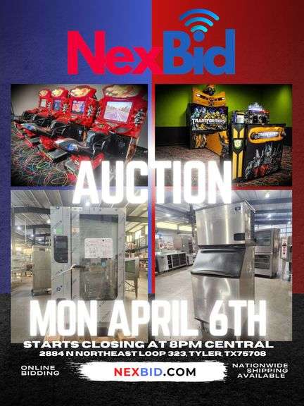 RESTAURANT EQUIPMENT • ARCADE GAMES • & MORE!