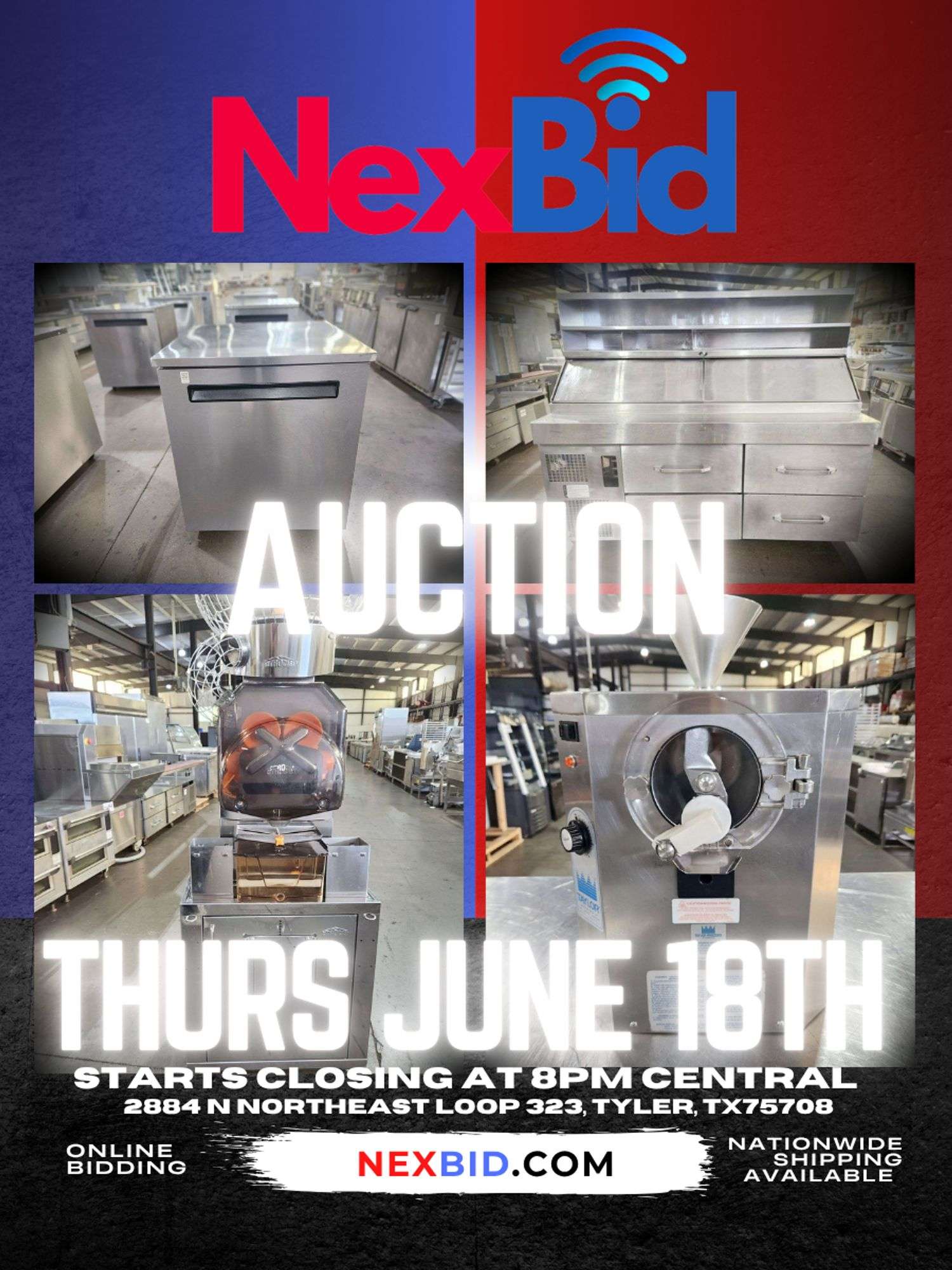 nabe出品し直し分 Night In Texas SUPER SHORT NOTICE RESTAURANT & WAREHOUSE EQUIPMENT AUCTION - NexBid