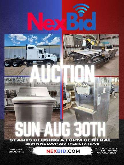  RESTAURANT EQUIPMENT • CNC ROUTER • SIGN COMPANY EQUIPMENT • 2012 MACK SEMI • INDUSTRIAL MACHINERY & MORE 