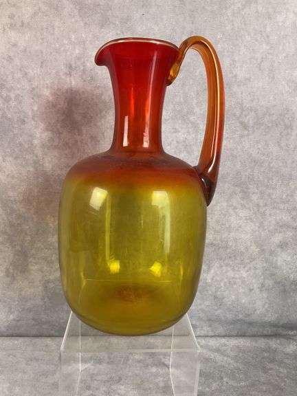 Blenko glass pitcher
