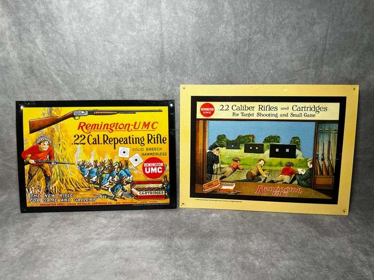 2 reproduction metal signs