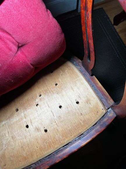 Vintage barrel shaped rocking chair