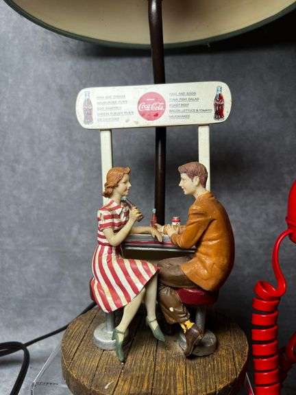Coca Cola lamp and phone
