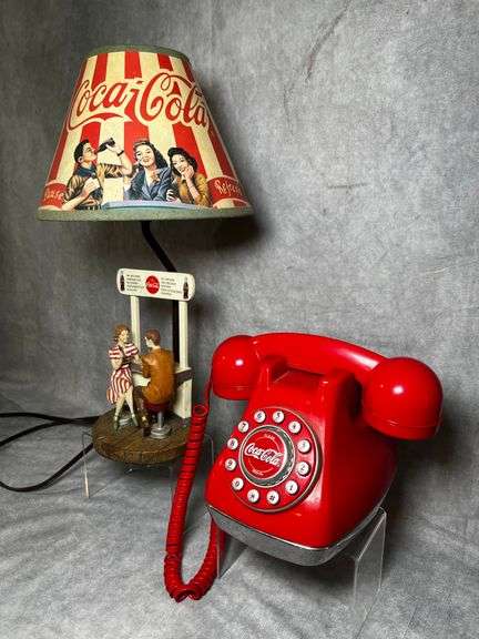 Coca Cola lamp and phone