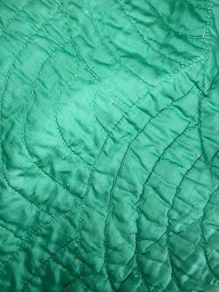 Vintage machine stitched quilt