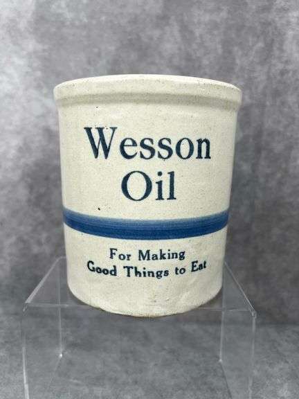 Wesson Oil stone shortening crock