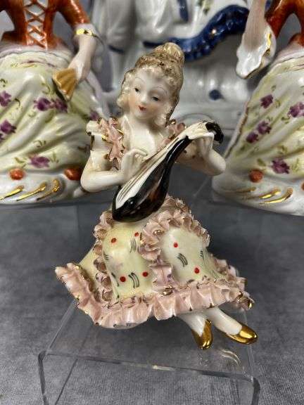Porcelain Victorian lady figurines