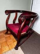Vintage barrel shaped rocking chair