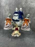 Porcelain Victorian lady figurines