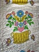 Vintage machine stitched quilt
