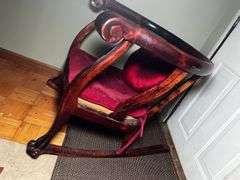 Vintage barrel shaped rocking chair