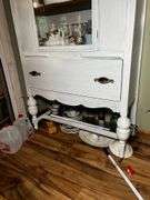 Vintage painted china hutch