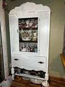 Vintage painted china hutch