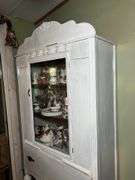 Vintage painted china hutch