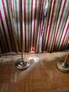 2 brass floor lamps