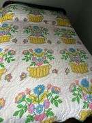 Vintage machine stitched quilt