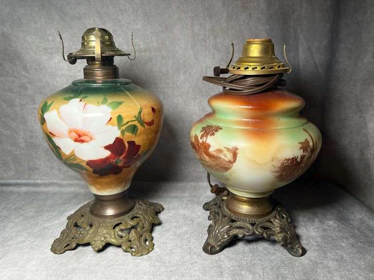 Pair of parlor lamp bases