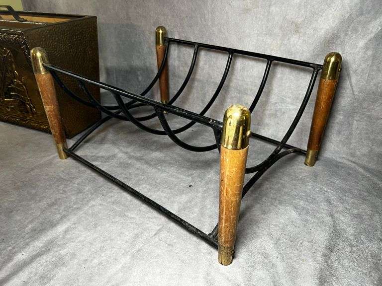 MCM fire log holder and nautical magazine holder