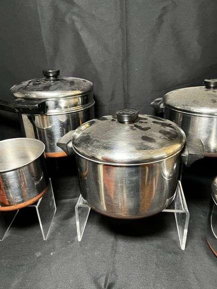 Vintage stainless Revere Ware pots