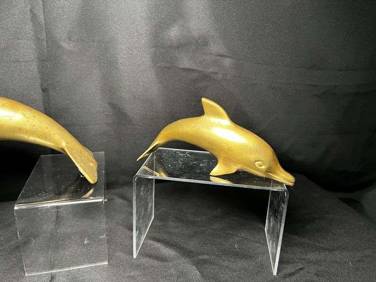 MCM Brass dolphin decor