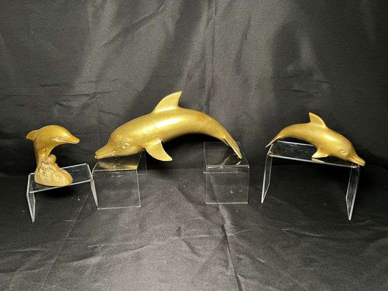 MCM Brass dolphin decor