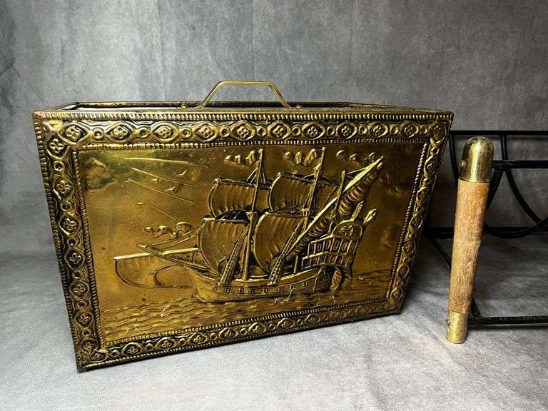 MCM fire log holder and nautical magazine holder