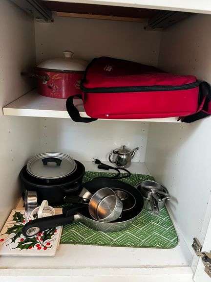 Contents of kitchen cabinet