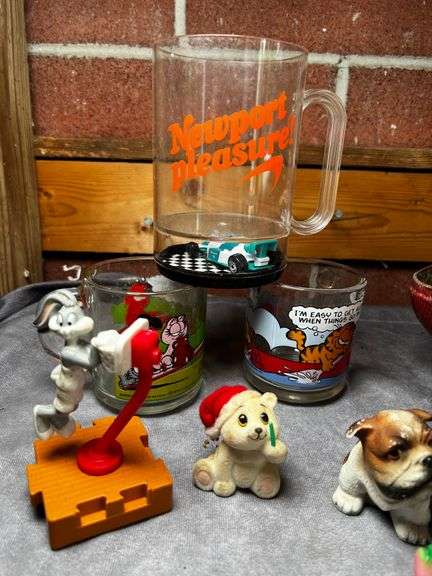 California raisins, metal football coin bank and more