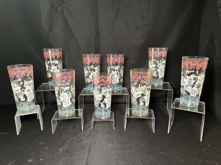 MCM glass tumblers