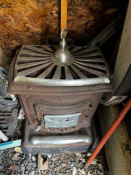 Antique cast metal stove
